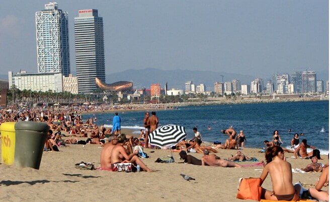 Cerca de la playa en Barcelona