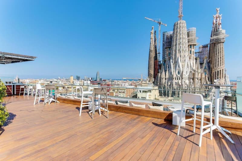 Vistas a la Sagrada familia desde el hotel Sercotel Rosellón