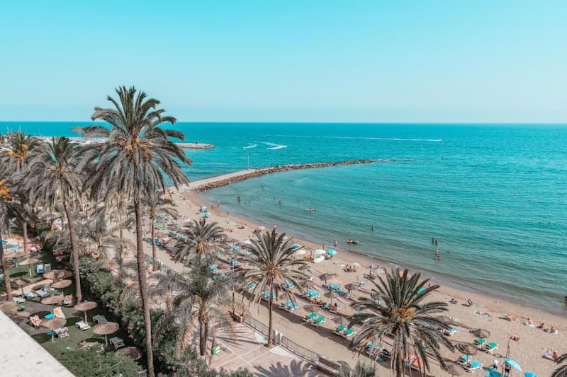 Vistas al mar desde el Aparthotel Puerto Azul Marbella