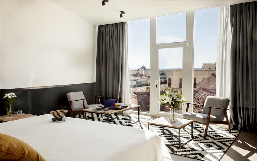 Vista a Madrid desde la habitación del Inhala Hotel Garden