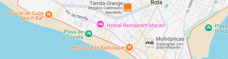 Ubicación en el mapa del hostal Macavi