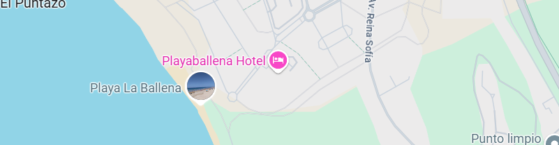 Ubicación en el mapa del hotel Playaballena