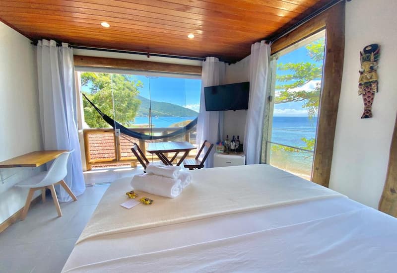 Vistas al mar desd e la habitación de la Pousada Belas Águas