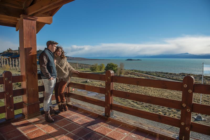 Vistas al lago Argentino desde el hotel Terraza Coirones Hotel