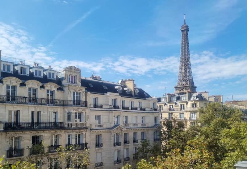 Vistas a la torre eiffel desde el Hôtel Eiffel Kensington