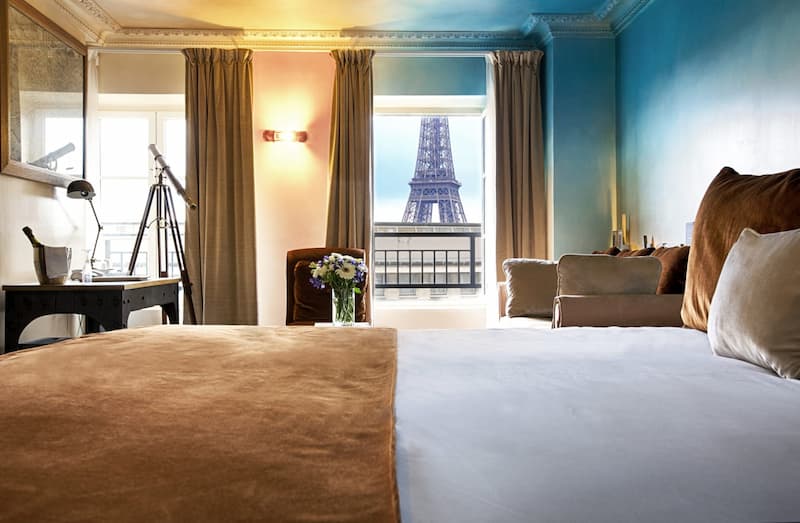 Vistas a la Torre Eiffel desde la habitación del hotel Eiffel Trocadéro