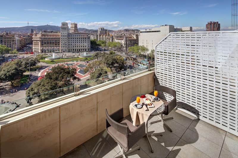 Vistas a la Plaza Catalunya desde el Olivia Plaza Hotel