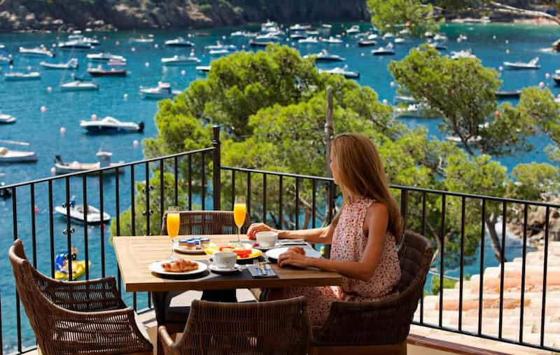 Vistas al mar desde el Hotel Aigua Blava