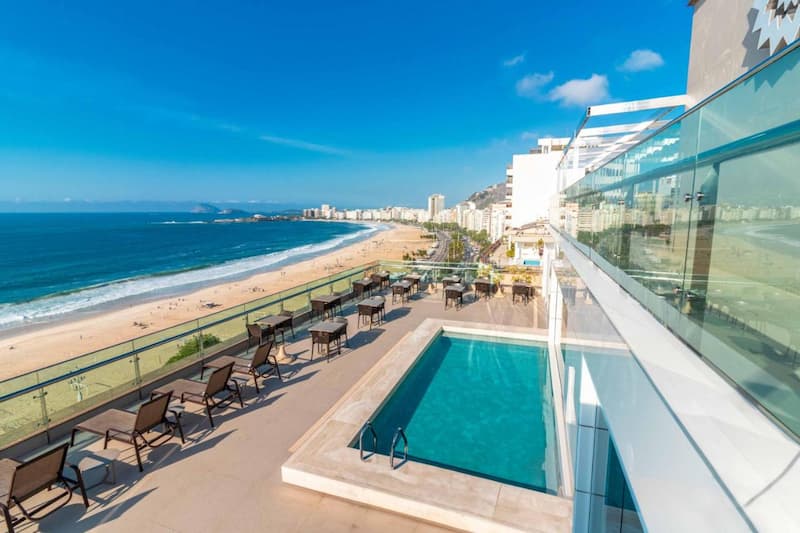 Vistas al mar y a la playa desde el Arena Copacabana Hotel