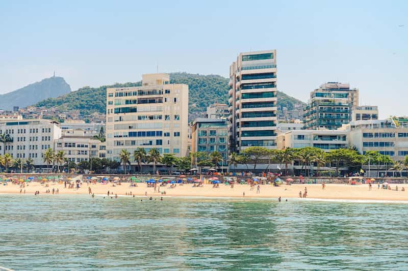 Vista del Hotel Arpoador frente a la playa de Ipanema